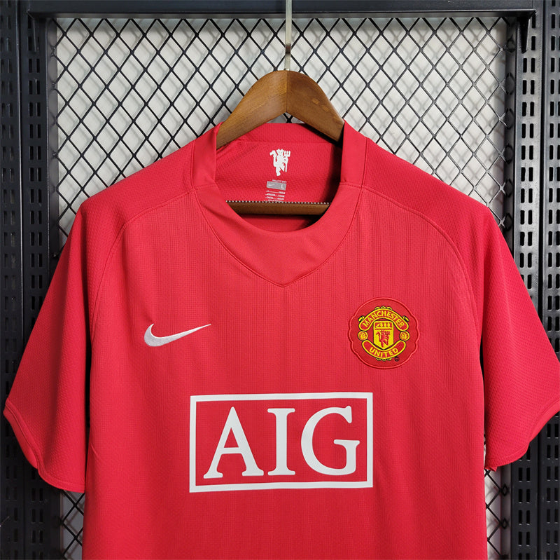 Manchester United Jersey Home Kit 07/08 Retro Football Team Soccer Shirt