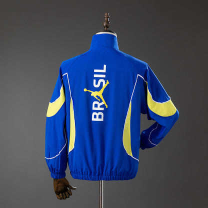 Brazil Windbreaker 2026 Blue Football Jacket