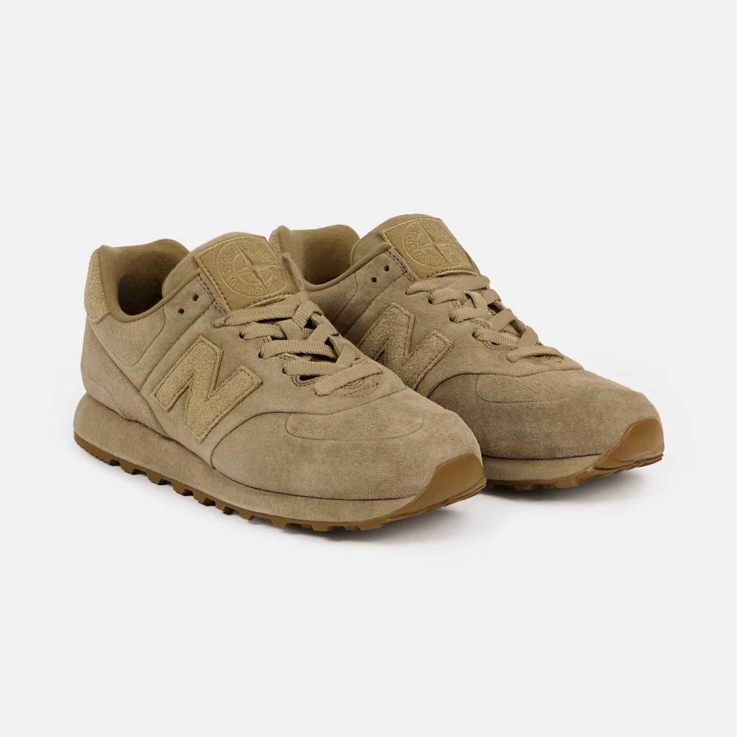 Stone Island | New Balance 574 Ghost Trainers in Dark Beige