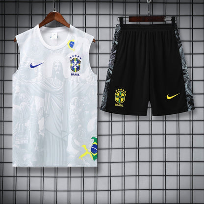 Brazil Vest Set Training Tracksuits 25/26 Football Kit Soccer Jersey