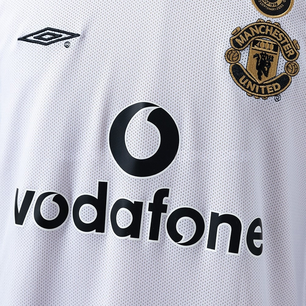 Manchester United Jersey 2001-02 Double-sided Retro Football Kit Long Sleeves