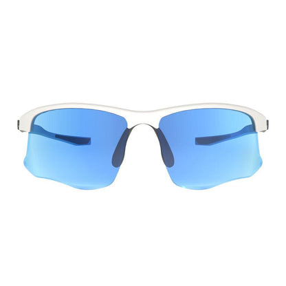 Ask Echo Golf White Half Frame Sunglasses / Revo Blue