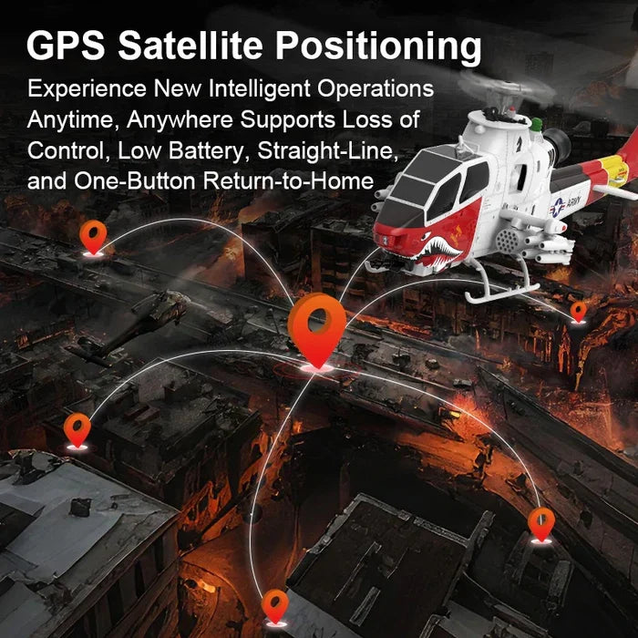 YUXIANG F112S AH-1 Cobra RC Helicopter 1:32 Scale 9CH GPS Optical Flow Altitude Hold