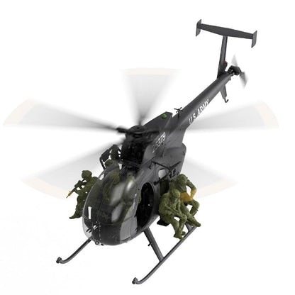 YUXIANG F118S MH-6 Little Bird 1/16 Scale 250-Class FPV RC Military Helicopter 5-Blade Flybarless GPS RTF
