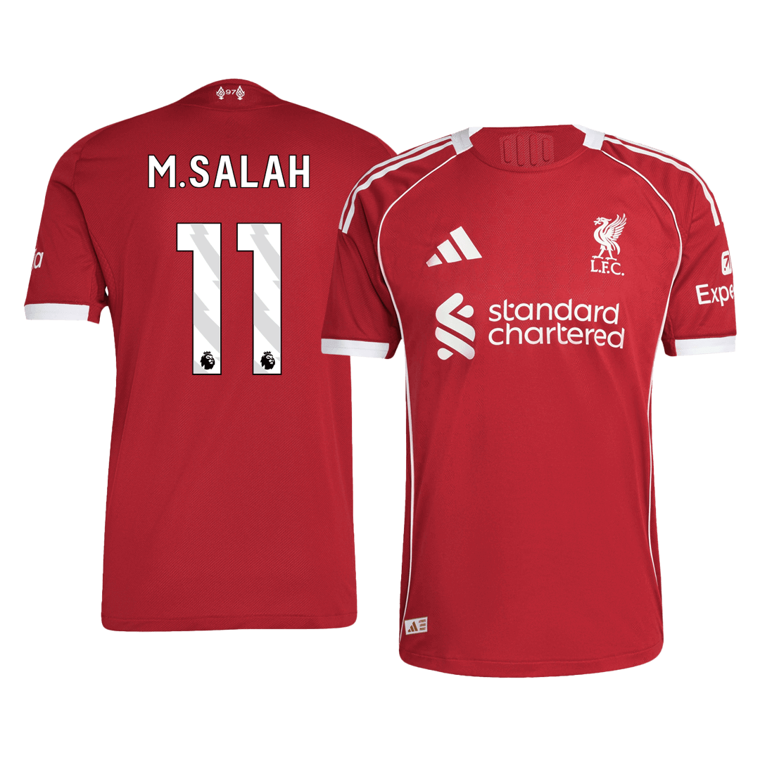 M.SALAH #11 Mens Liverpool Home Jersey 2025/26 - Player Version (Slim Fit)