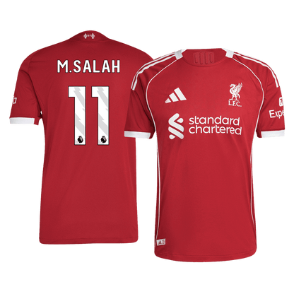 M.SALAH #11 Mens Liverpool Home Jersey 2025/26 - Player Version (Slim Fit)