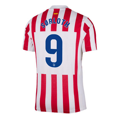 SØRLOTH #9 Mens Atletico Madrid Home Jersey 2025/26 - Player Version (Slim Fit)