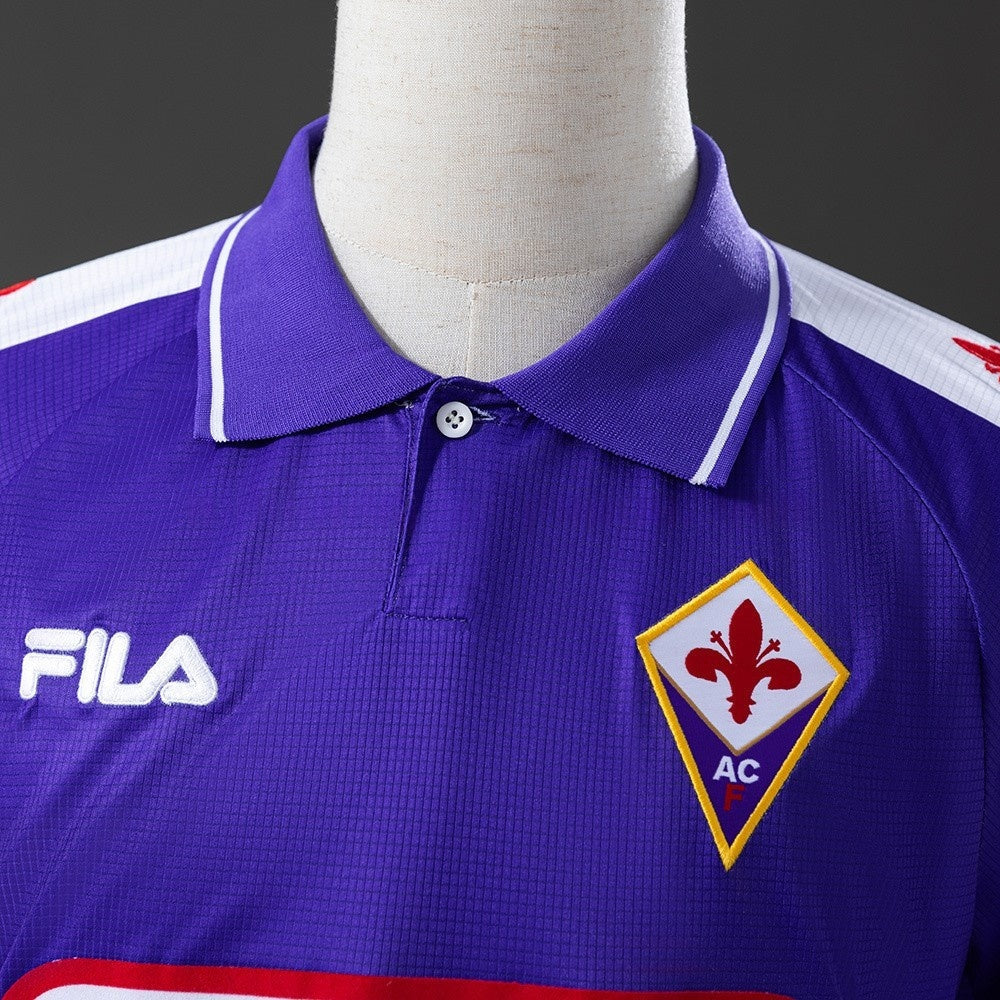 Fiorentina Jersey 1998 Retro Home Football Kit Long Sleeves
