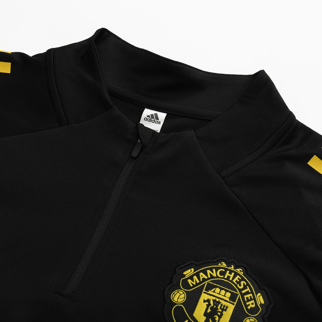 Manchester United 2025/26 Black Training Tracksuit Kit (Top+Pants)