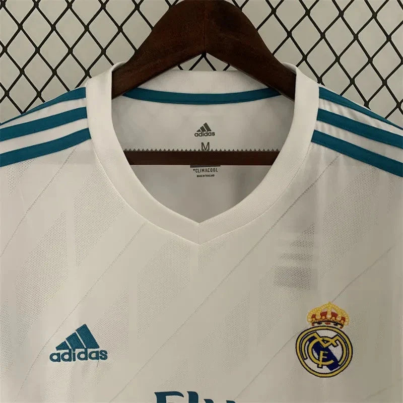 Retro Real Madrid Home Kit 17/18 Long Sleeves football Jersey