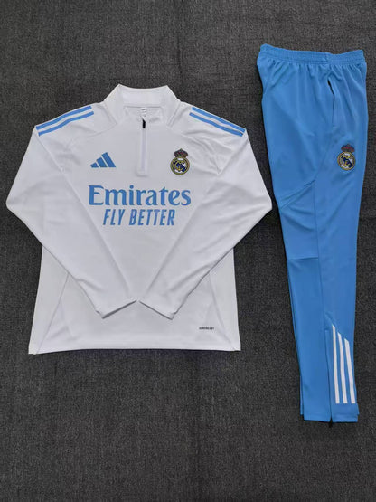 Kids Real Madrid Training Tracksuits 25/26 Football Kit Soccer Jersey