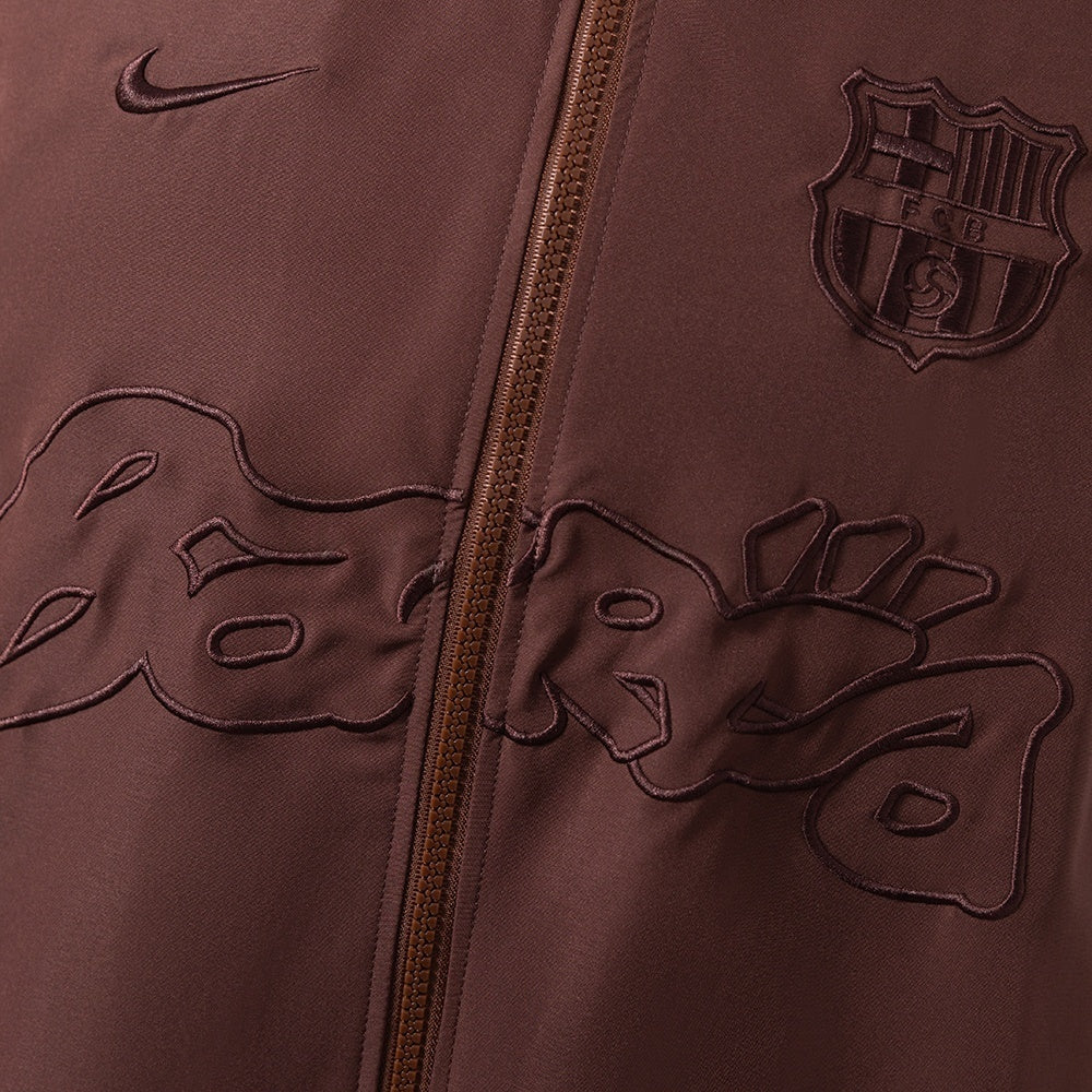 Barcelona x Travis Scott Windbreaker 2025/26 Brown Football Soccer Jacket