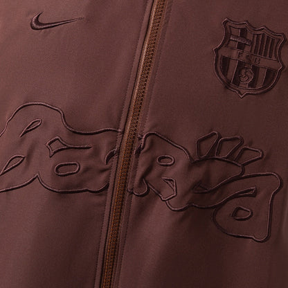 Barcelona x Travis Scott Windbreaker 2025/26 Brown Football Soccer Jacket