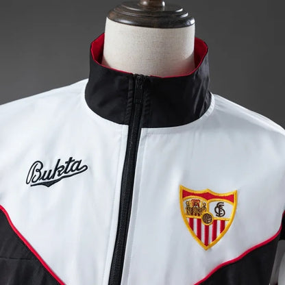 Sevilla Windbreaker 1992-93 Black White Football Jacket