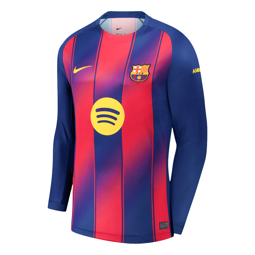 Mens Barcelona Home Long Sleeve Jersey 2025/26