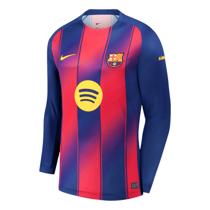Mens Barcelona Home Long Sleeve Jersey 2025/26