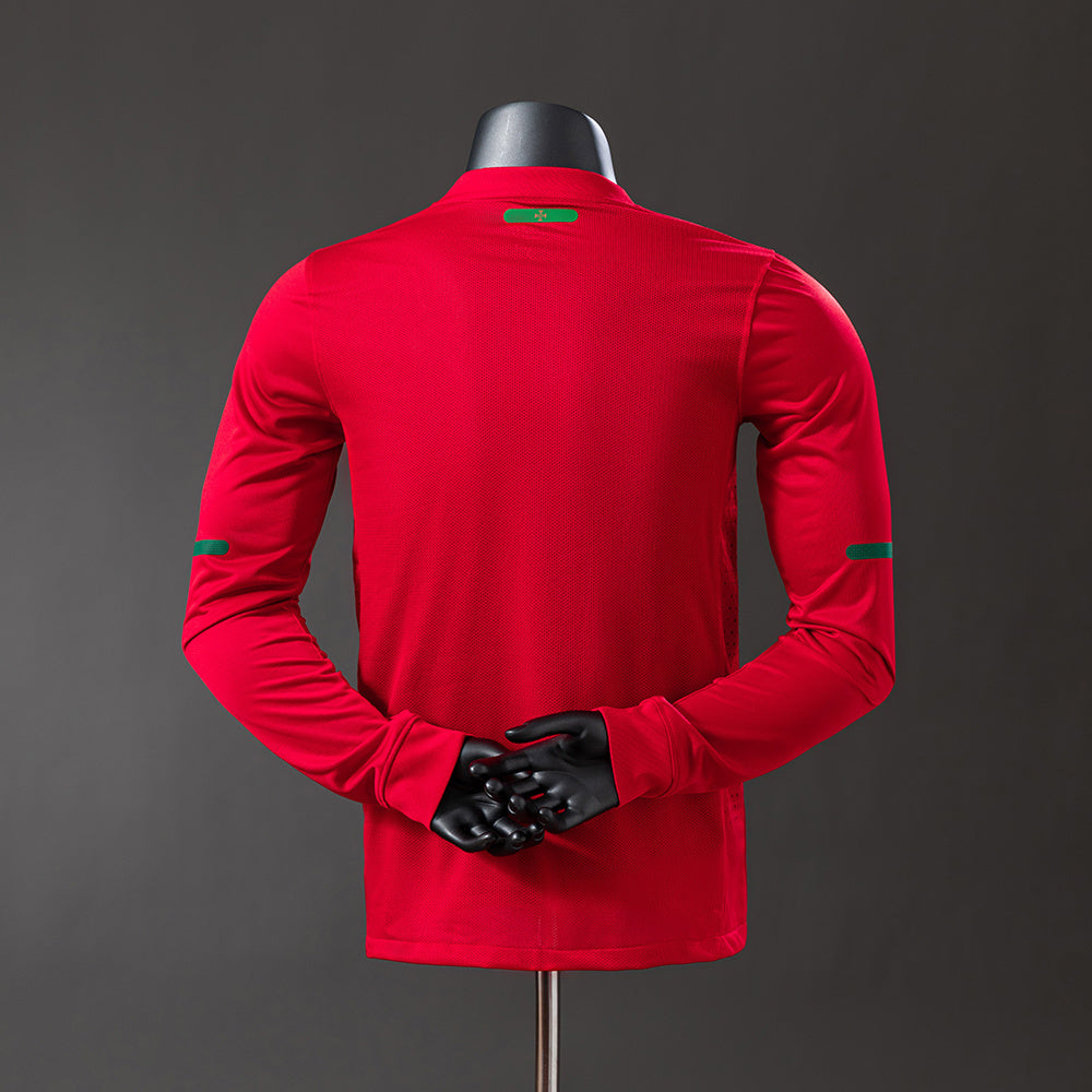 Portugal Jersey 2010 Home Retro Football Kit Long Sleeves Player Version