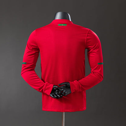 Portugal Jersey 2010 Home Retro Football Kit Long Sleeves Player Version