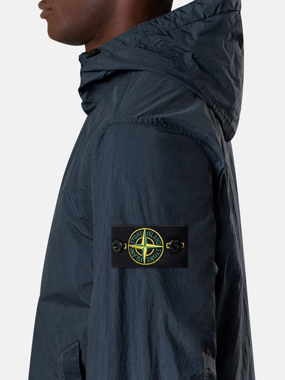 Stone Island Crinkle Reps NY Hooded Jacket in Slate Blue