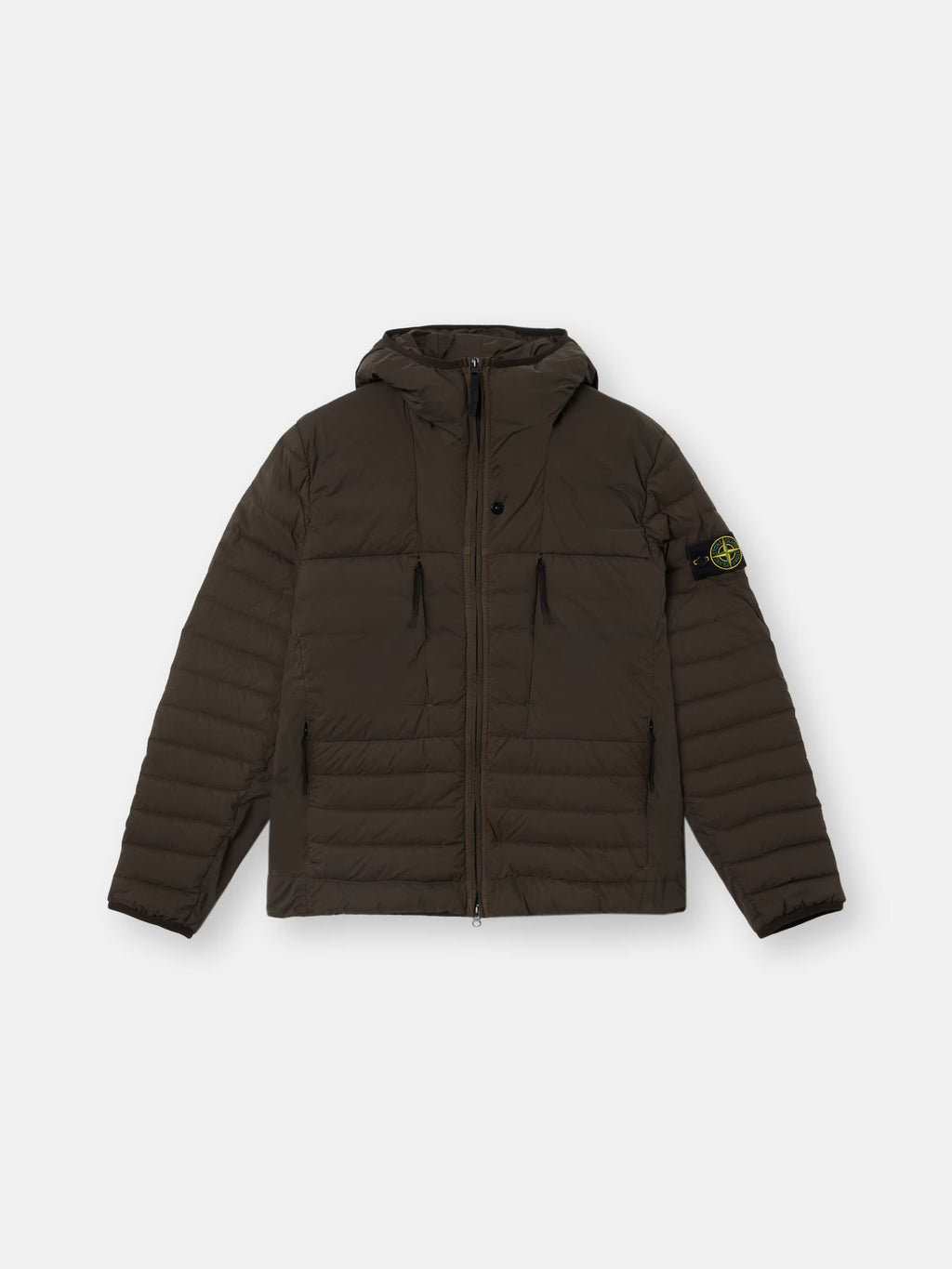 Stone Island Seamless Tunnel Nylon Down-TC Hooded Jacket in Coal Grey