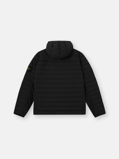 Stone Island Seamless Tunnel Nylon Down-TC Hooded Jacket in Black