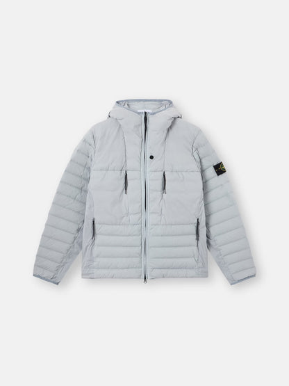 Stone Island Seamless Tunnel Nylon Down-TC Hooded Jacket in Ash Grey