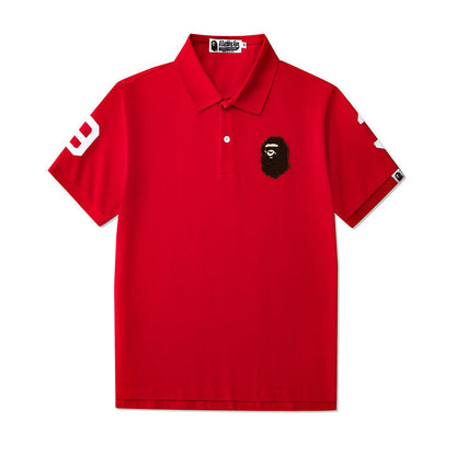 Bape Polo Men's and Women's T-shirt Short Sleeve