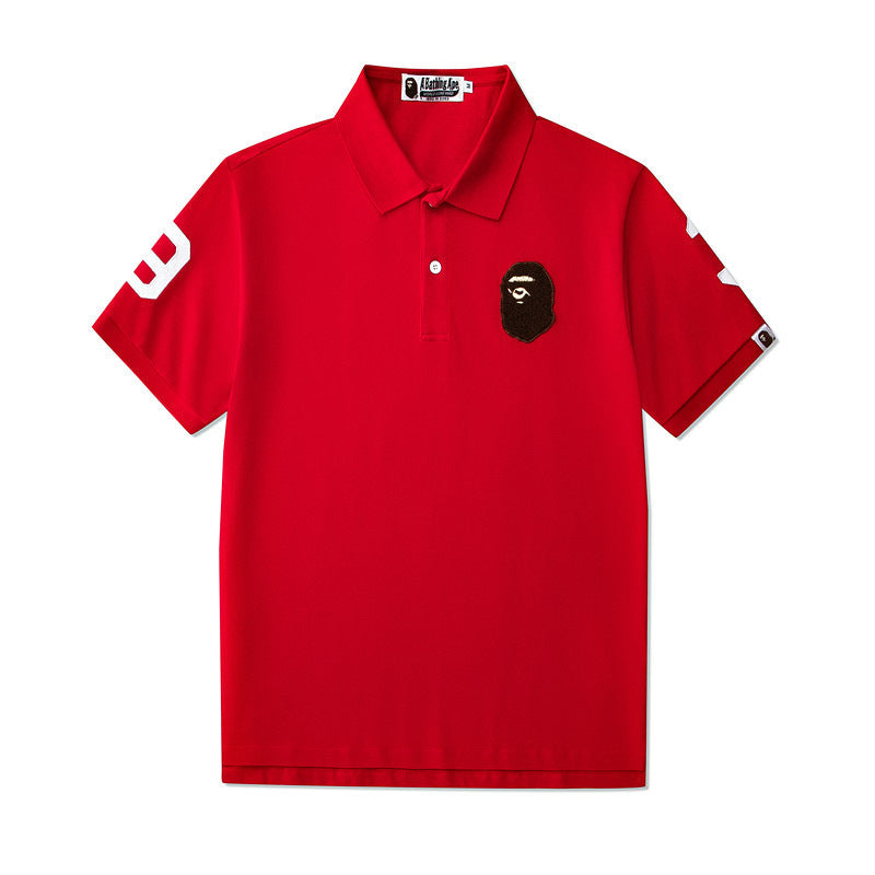 Bape Polo Men's and Women's T-shirt Short Sleeve