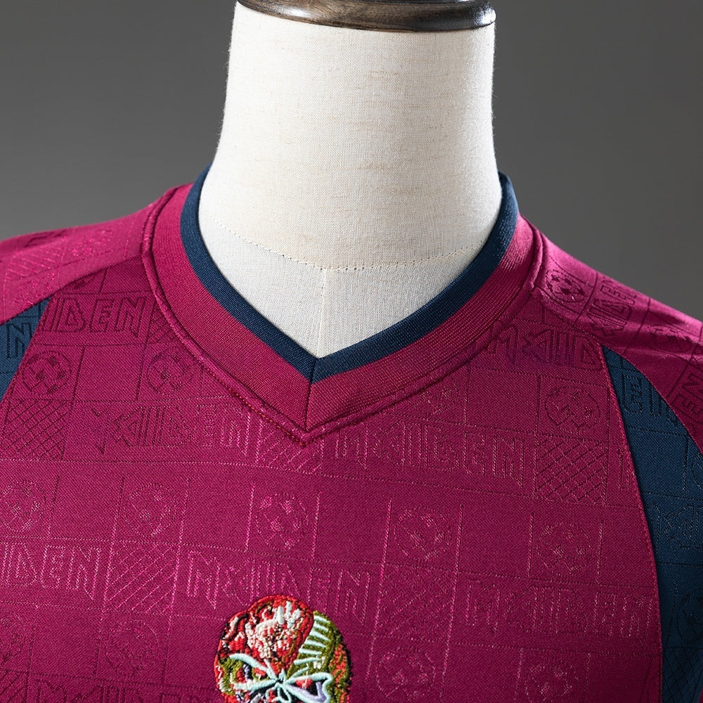Iron Maiden x West Ham United Away Jersey 2010 Retro Football Kit Soccer Shirt