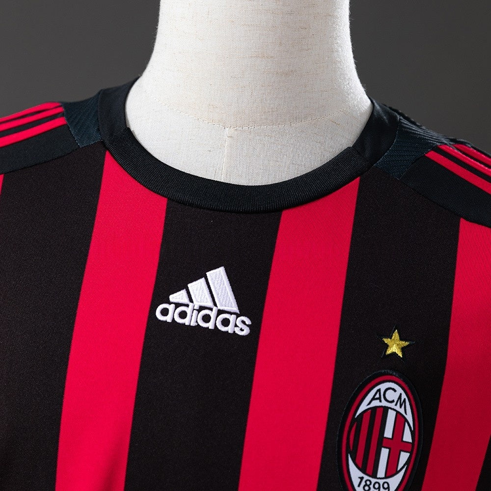AC Milan Jersey 2008-09 Home Retro Football Kit Long Sleeves