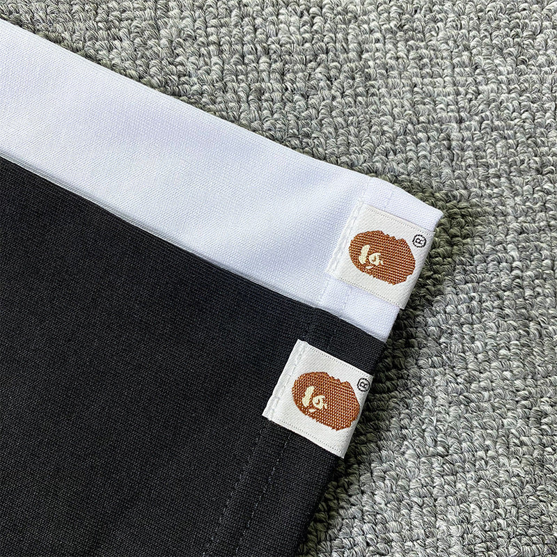 BAPE Short-Sleeved T-shirt Camouflage Monkey Cartoon Printed Cotton