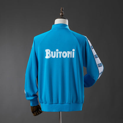 Napoli Windbreaker 1987-1988 Blue Football Soccer Jacket