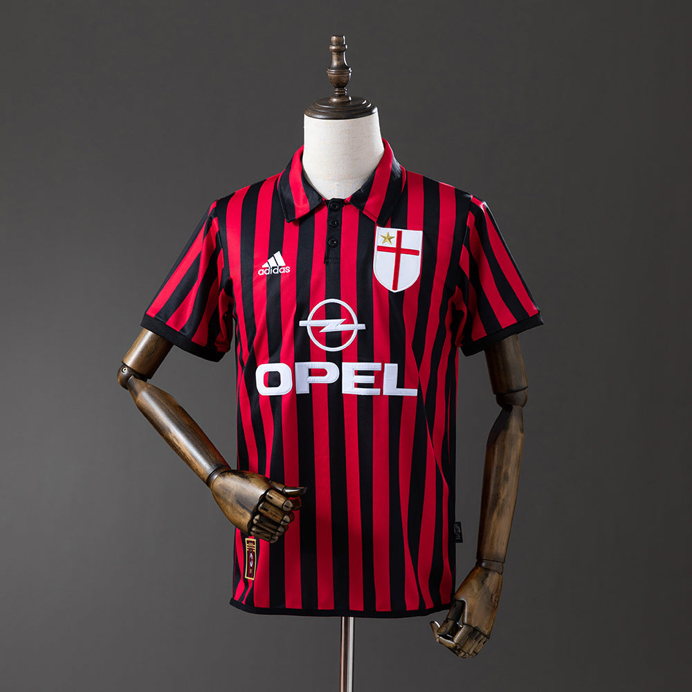AC Milan Jersey 1999-00 Home Retro Football Kit
