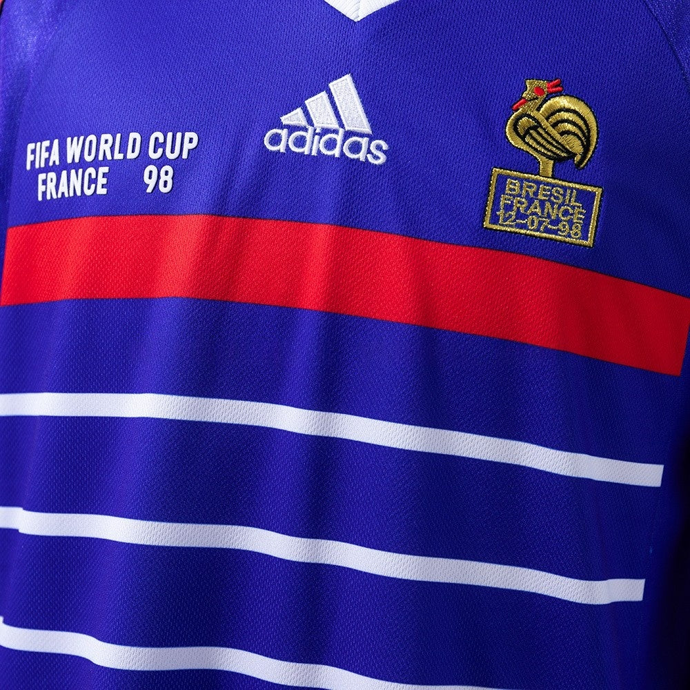 France Jersey 1998 Home Retro Football Kit Long Sleeves