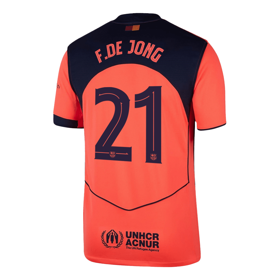 F.DE JONG #21 Mens Barcelona Third Jersey 2025/26 - UCL