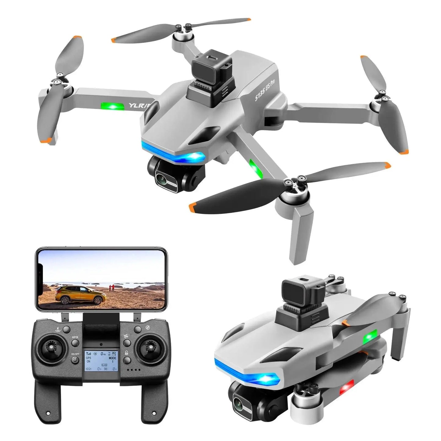 S135 Pro 4K Drone 3-Axis Gimbal GPS 5G WiFi 360° Obstacle Avoidance Brushless Dual Camera Foldable Quadcopter RTF