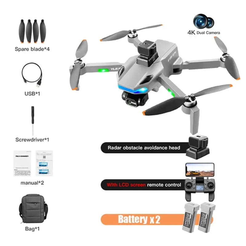S135 Pro 4K Drone 3-Axis Gimbal GPS 5G WiFi 360° Obstacle Avoidance Brushless Dual Camera Foldable Quadcopter RTF