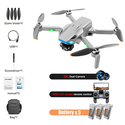 S135 Pro 4K Drone 3-Axis Gimbal GPS 5G WiFi 360° Obstacle Avoidance Brushless Dual Camera Foldable Quadcopter RTF