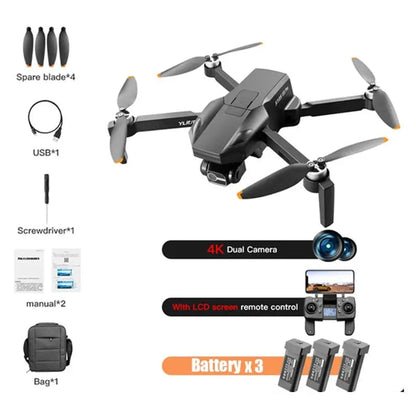 S135 Pro 4K Drone 3-Axis Gimbal GPS 5G WiFi 360° Obstacle Avoidance Brushless Dual Camera Foldable Quadcopter RTF