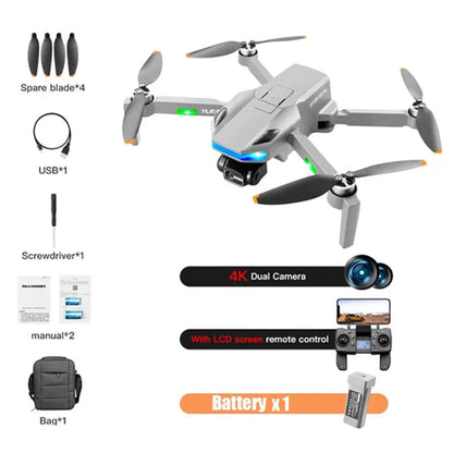 S135 Pro 4K Drone 3-Axis Gimbal GPS 5G WiFi 360° Obstacle Avoidance Brushless Dual Camera Foldable Quadcopter RTF