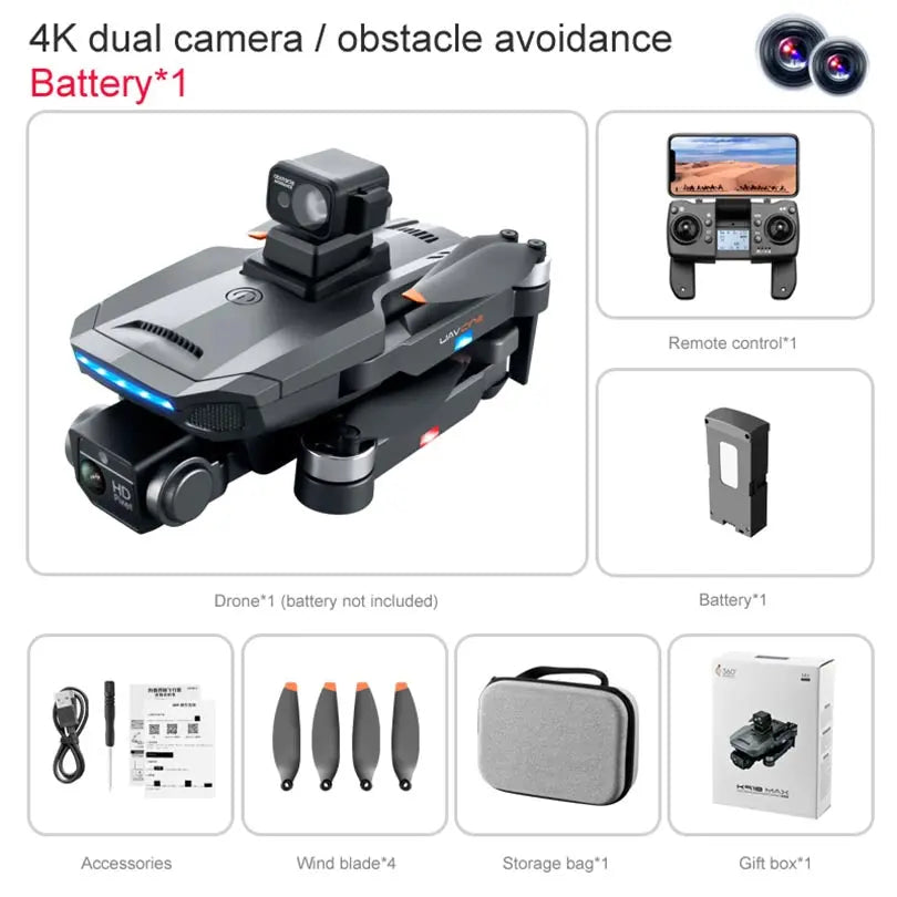 K918 MAX 4K Drone with GPS, 5G WiFi, Dual Camera
