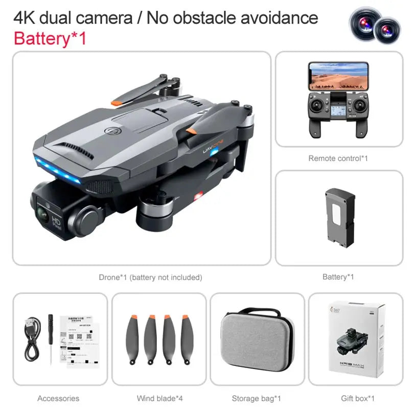 K918 MAX 4K Drone with GPS, 5G WiFi, Dual Camera