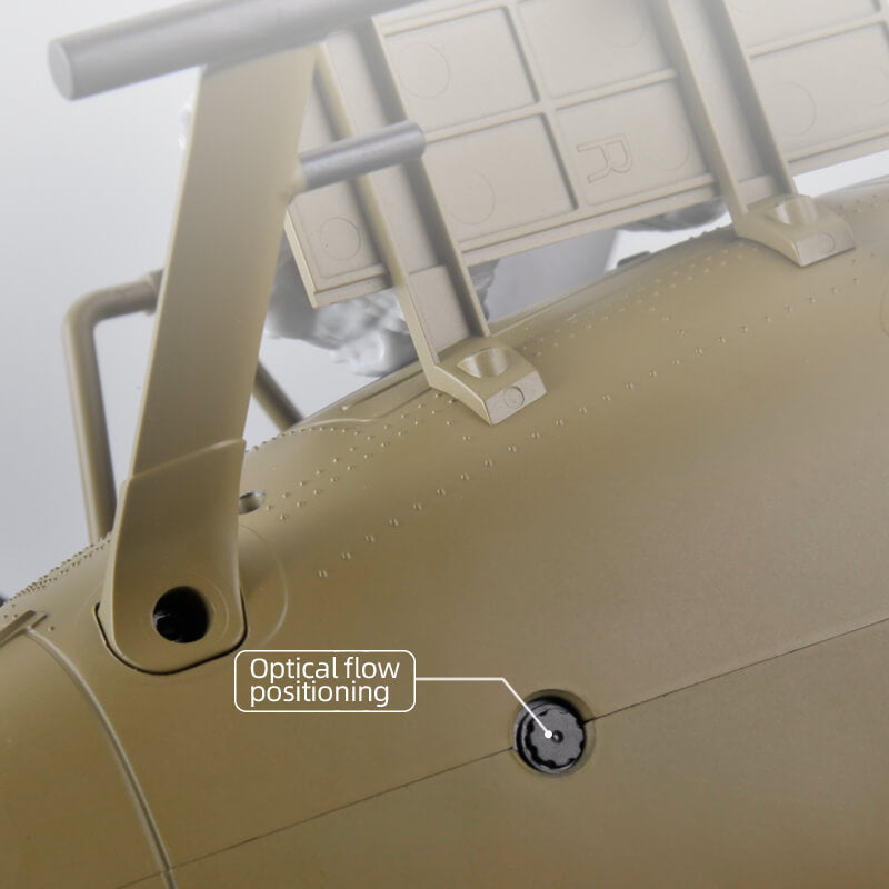 RCERA C189S MD500 Little Bird 1/28 Scale 6CH Dual Brushless Optical Flow RC Military Helicopter RTF