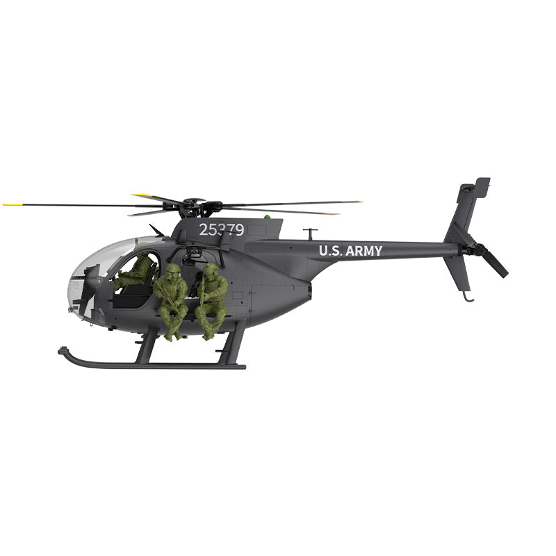 YUXIANG F118S MH-6 Little Bird 1/16 Scale 250-Class FPV RC Military Helicopter 5-Blade Flybarless GPS RTF