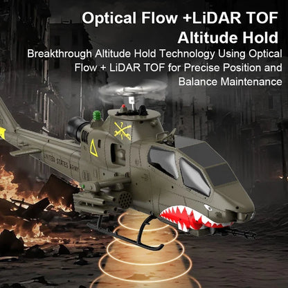 YUXIANG F112S AH-1 Cobra RC Helicopter 1:32 Scale 9CH GPS Optical Flow Altitude Hold