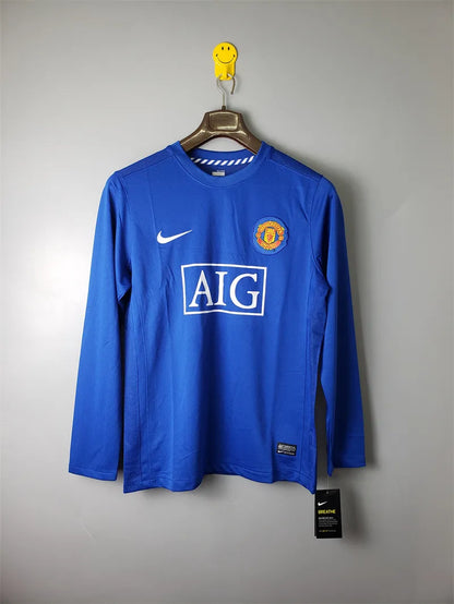 Retro Manchester United Jersey 2008-09 Third Long Sleeves Football Kit Soccer Shirt