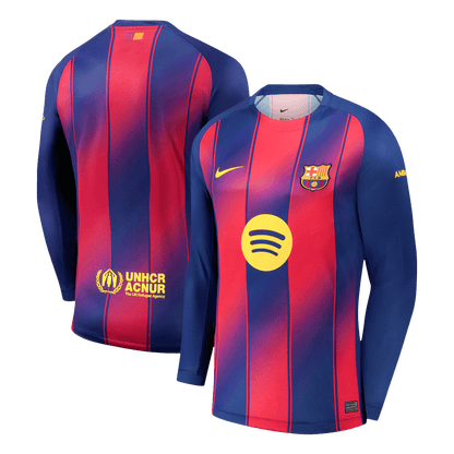 Mens Barcelona Home Long Sleeve Jersey 2025/26