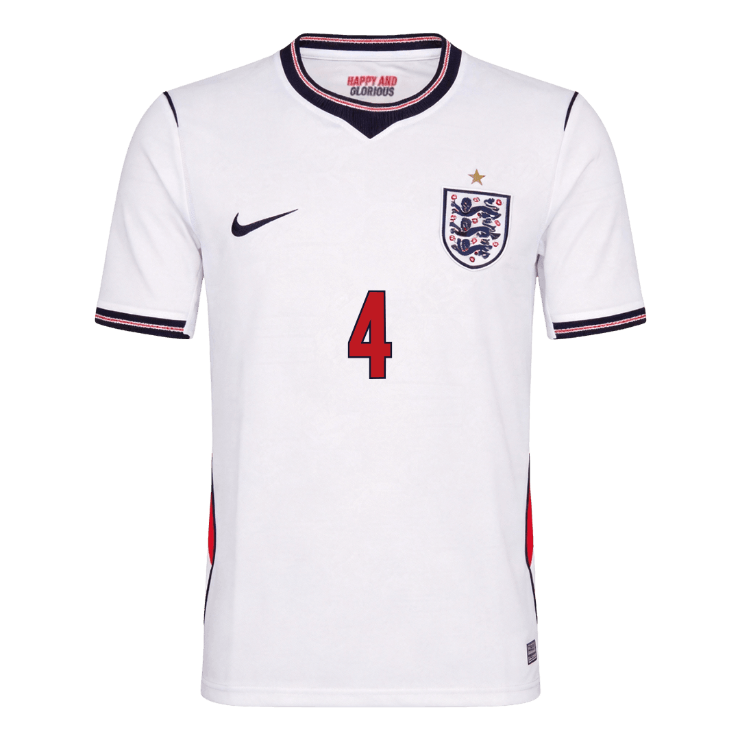 RICE #4 Mens England World Cup Home Jersey 2026