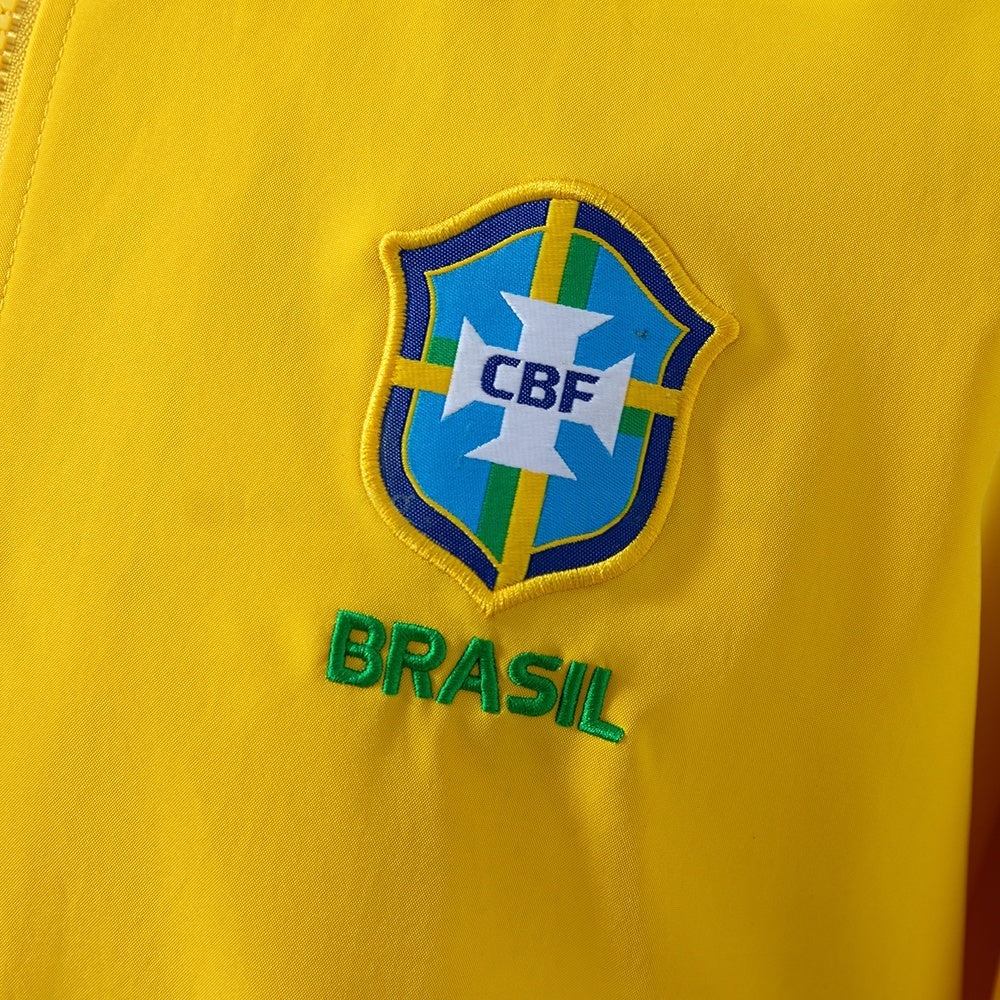 Brazil Windbreaker 2025/26 Yellow Football Jacket