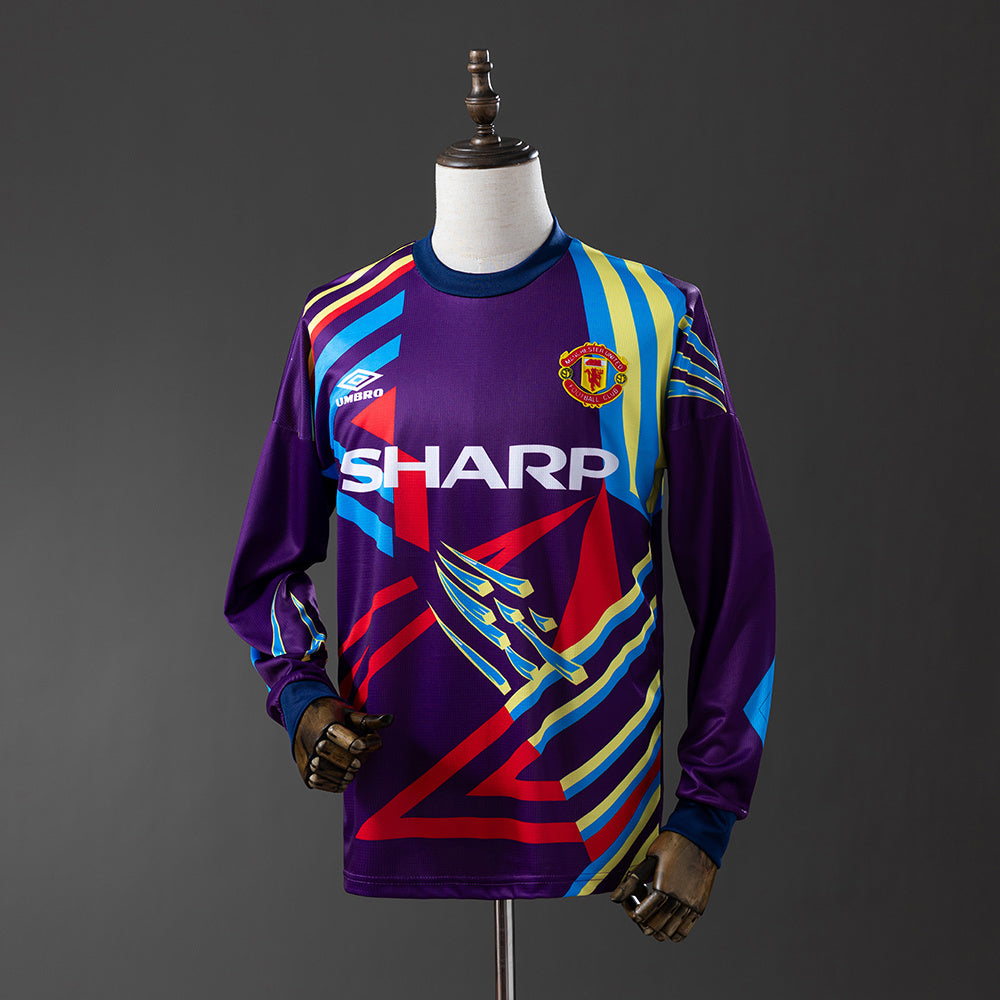 Manchester United Jersey 1992-94 Goalkeeper Retro Football Kit Long Sleeves